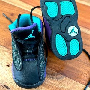 Baby Air Jordan 13 Retro Violet & Teal size 4